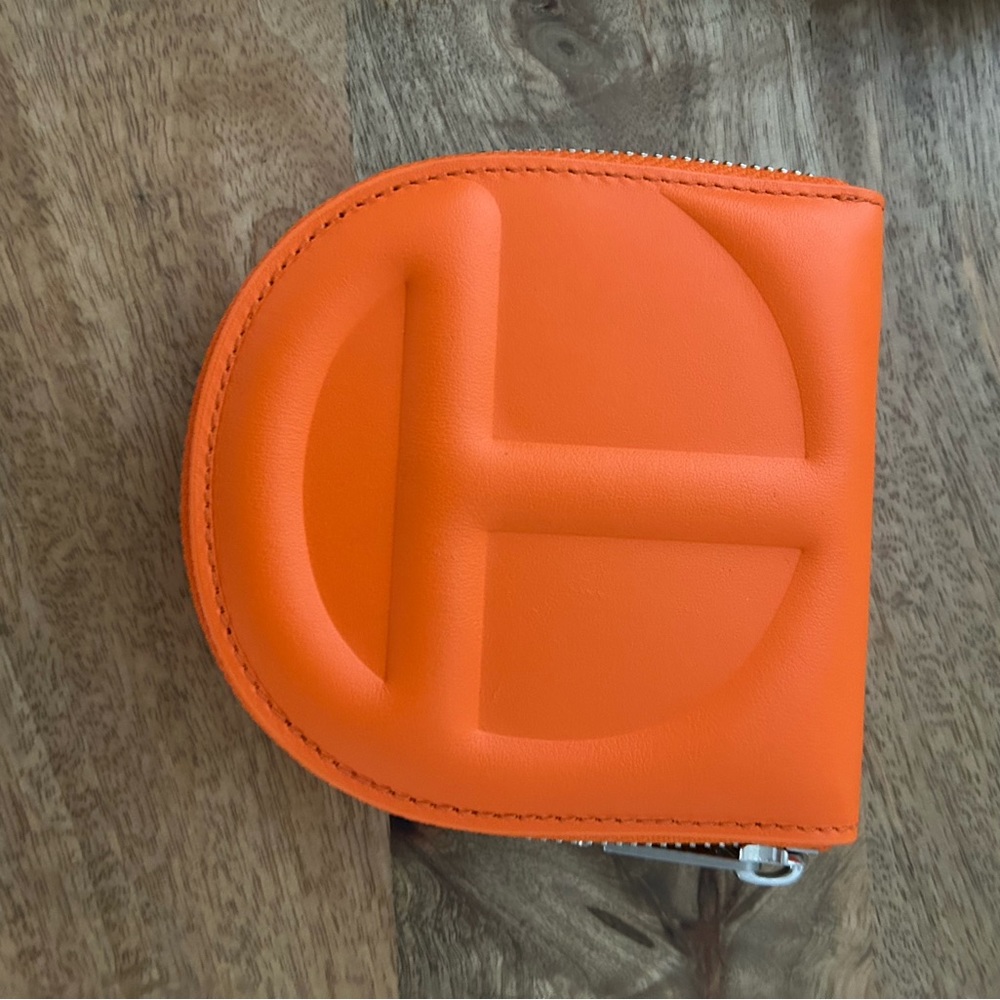Brand new orange Telfar wallet.
